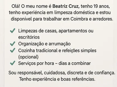 Serviços de Limpeza ao Domicílio em Coimbra