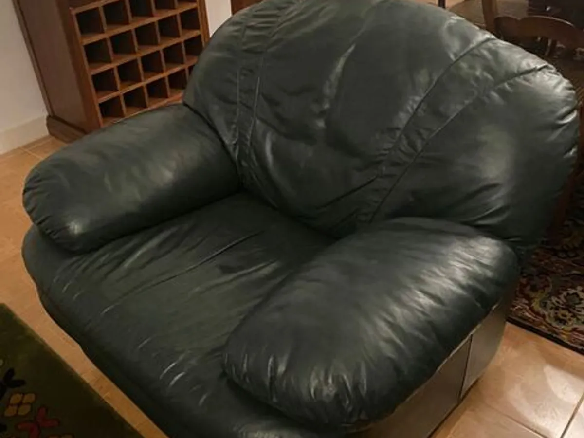 Sofás verdes em napa