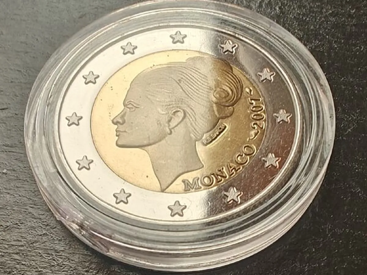 Moeda 2€ Grace Kelly 2007 - Cópia (Réplica)