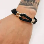 Pulseira em Aço inoxidável e Couro de qualidade 3