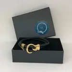 Pulseira em Aço inoxidável e Couro de qualidade 4