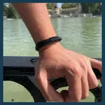 Pulseira em Couro Vegan - Preta 4