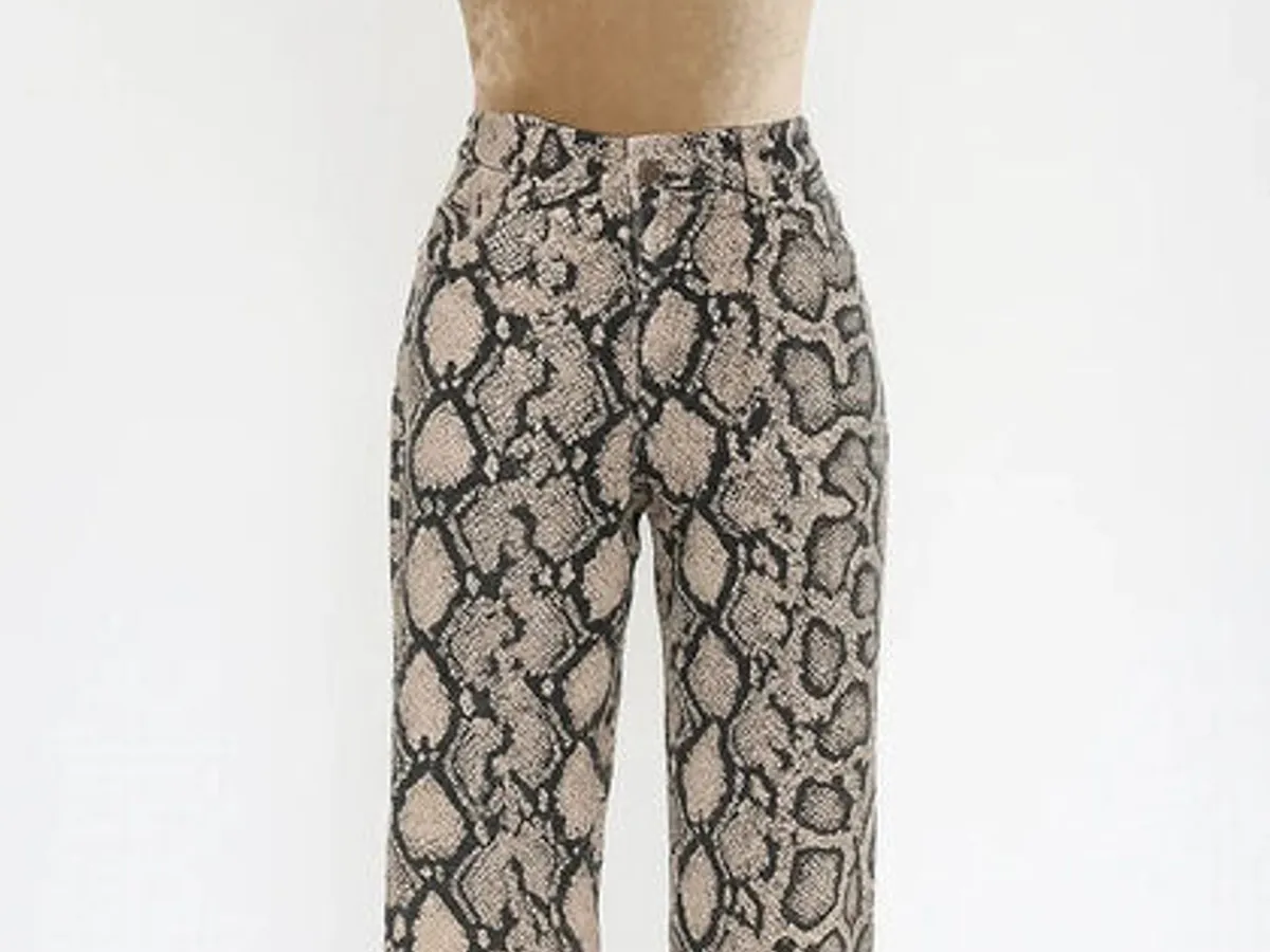 Calças Zara Efeito Pele de Cobra - Skinny Tamanho 