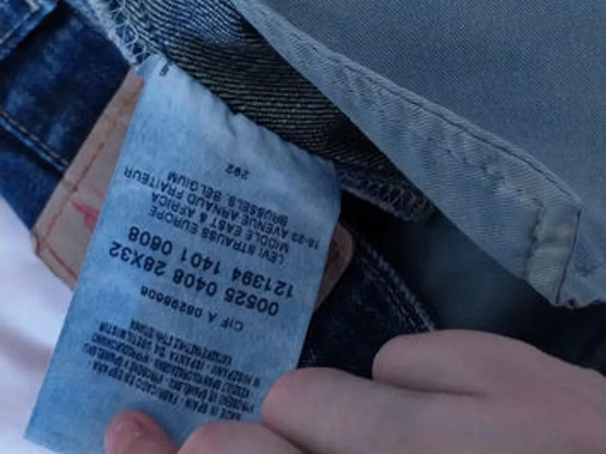 Calções de Ganga Azuis Clássicos com Bainha Dobrad