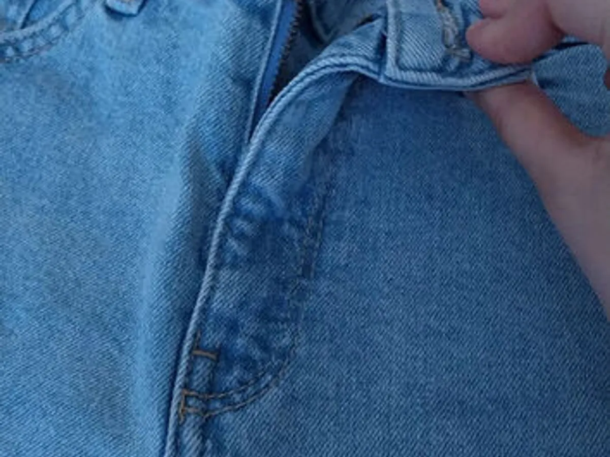 Calções Ganga Azuis Claros Rasgões – Bershka 36