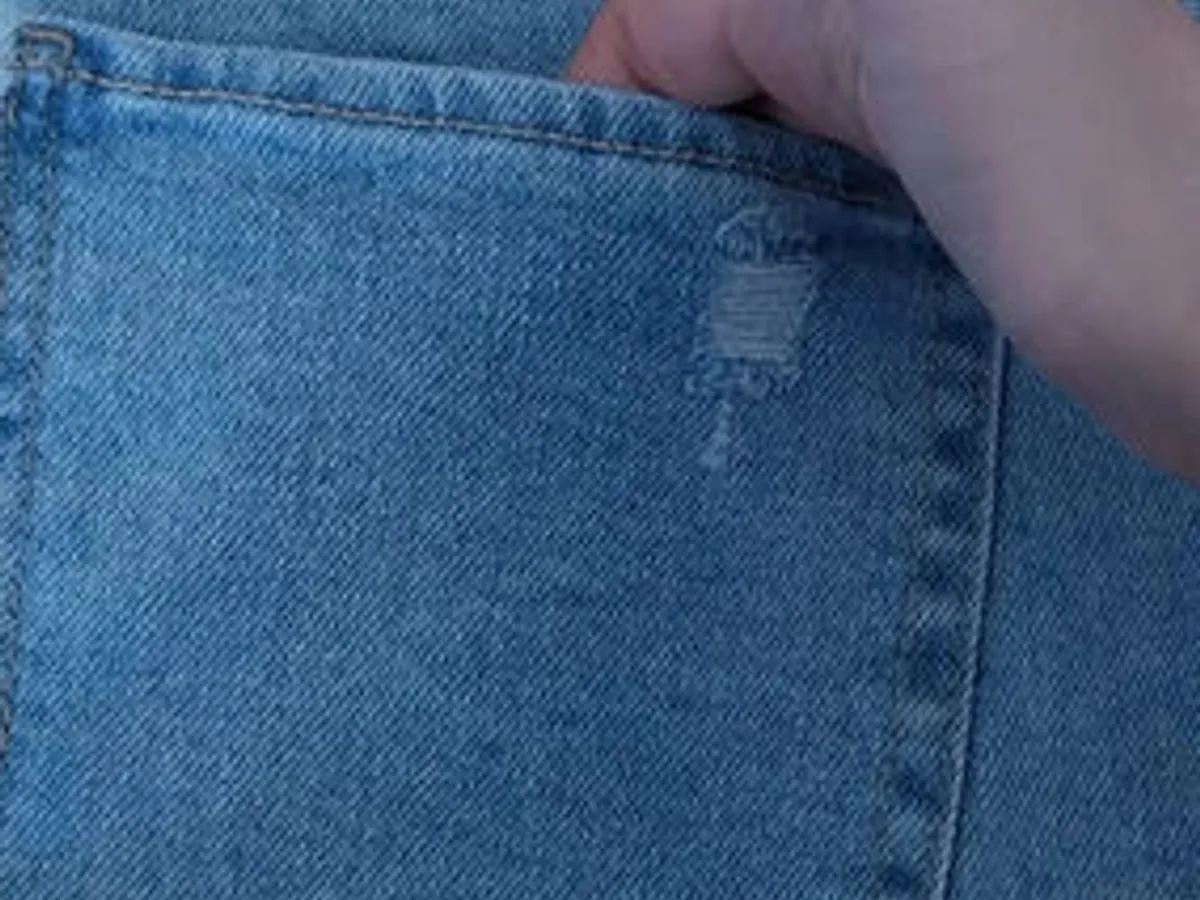 Calções Ganga Azuis Claros Rasgões – Bershka 36