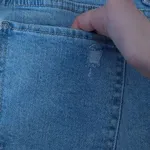 Calções Ganga Azuis Claros Rasgões – Bershka 36 8