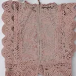 🌸 Top Curto Rosa Bebé em Renda – Sem Marca 7