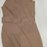 Vestido de Praia Bege com Drapeado – L 4