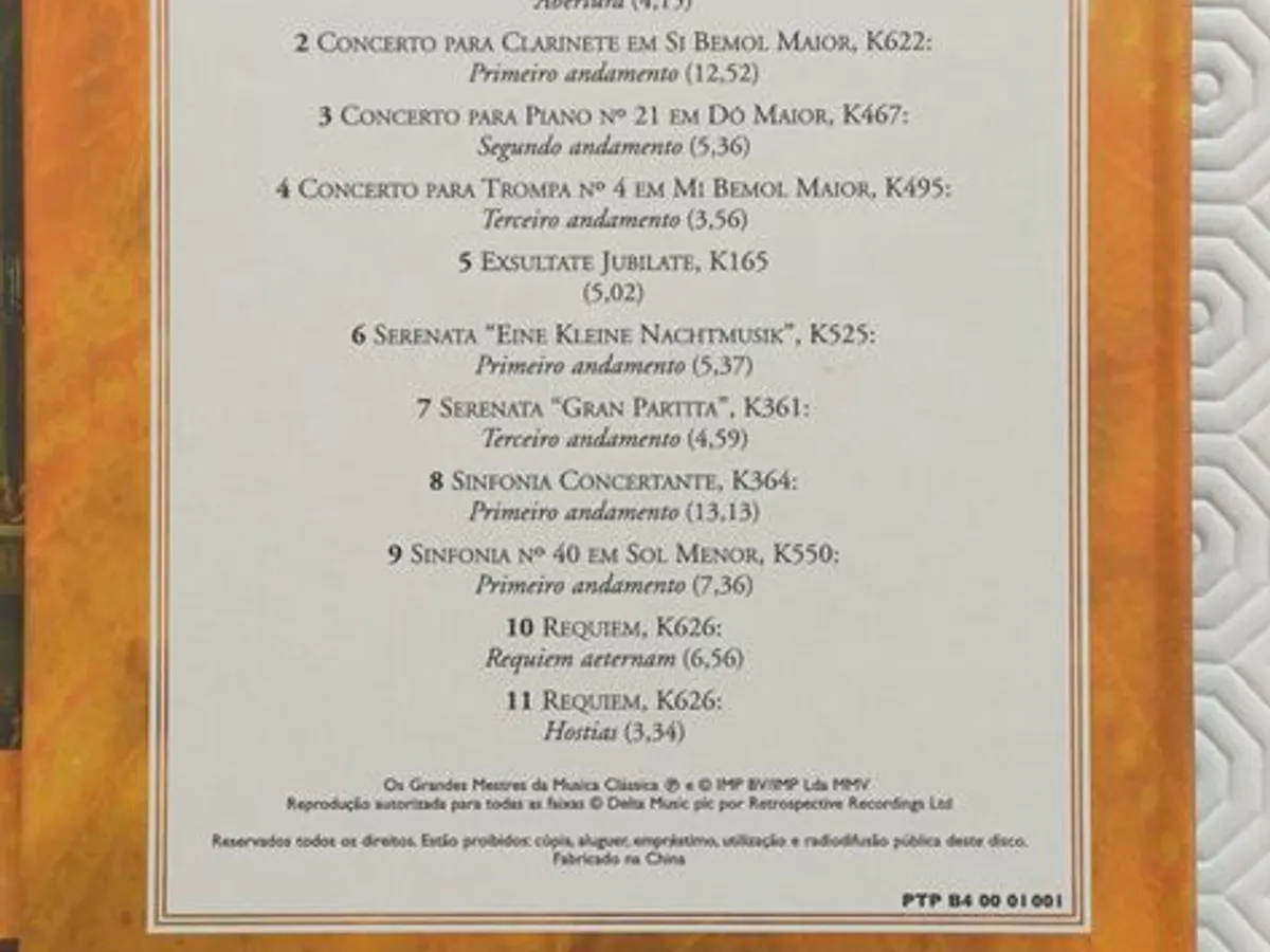 CD – Mozart – Obras-primas musicais 