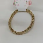 Pulseira Elástica Dourada com Efeito de Esferas -  7