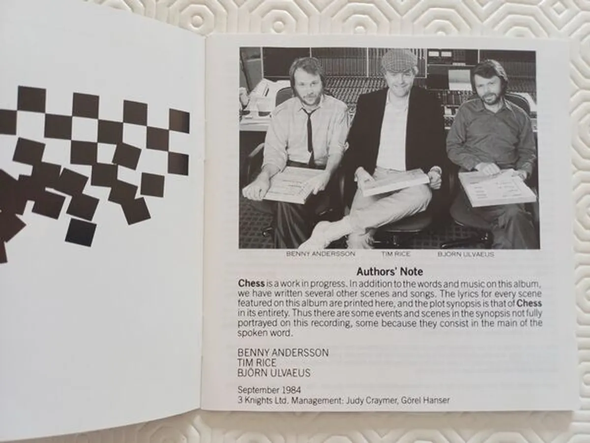CD duplo CHESS de Benny Andersson, Tim Rice e Björ