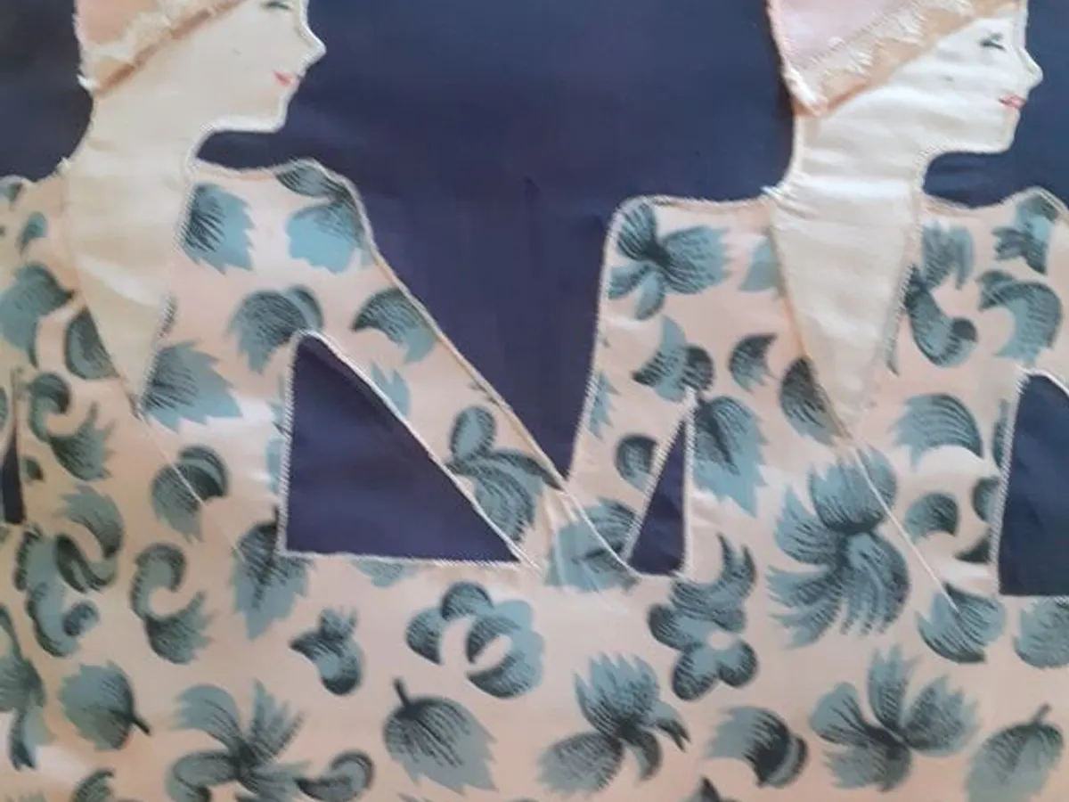 almofada patch work vintage