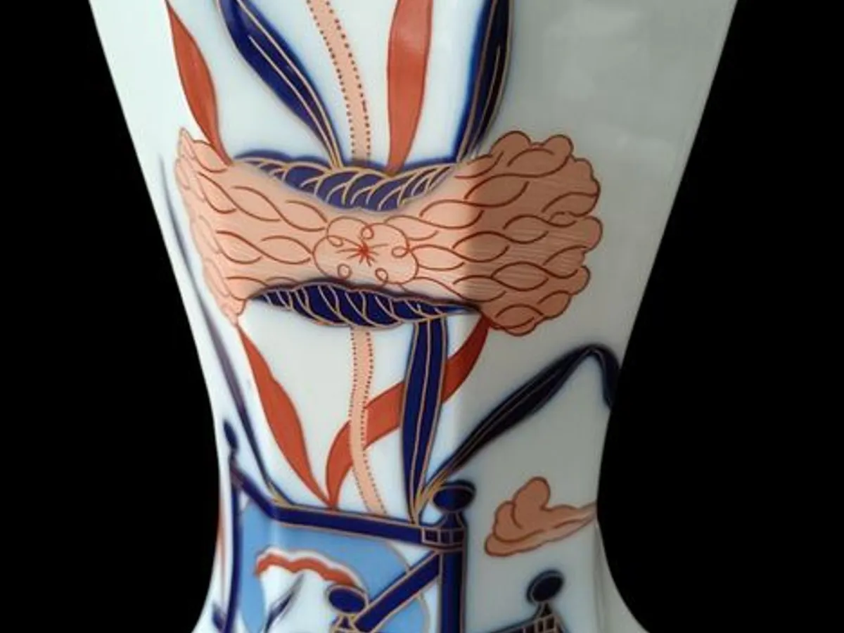 Jarra Vista Alegre Imari Ouro 