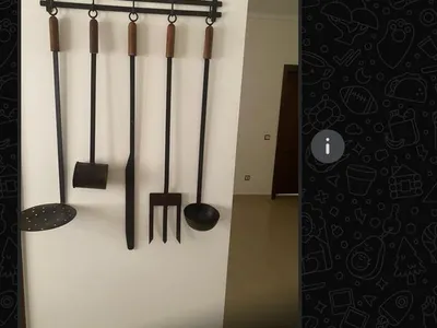 conjunto decorativo de talheres em ferro