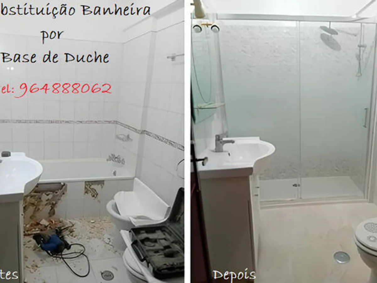 Executamos Substituição Banheira por Duche