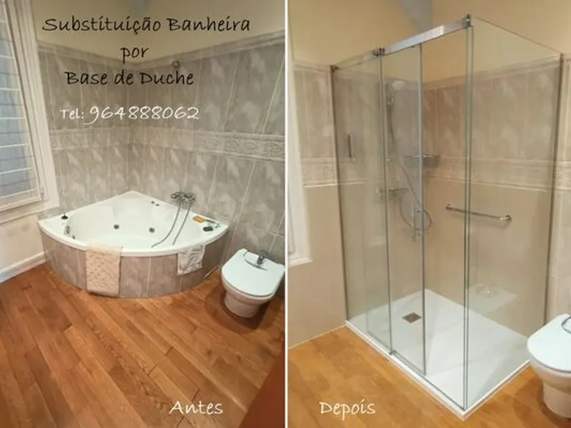 Executamos Substituição Banheira por Duche