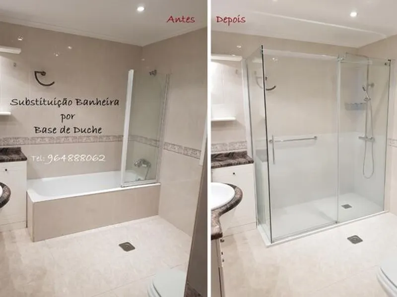 Executamos Substituição Banheira por Duche