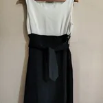 Elegante Vestido Cerimônia/trabalho, branco e preto da Trucco  2