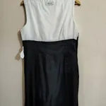 Elegante Vestido Cerimônia/trabalho, branco e preto da Trucco  3
