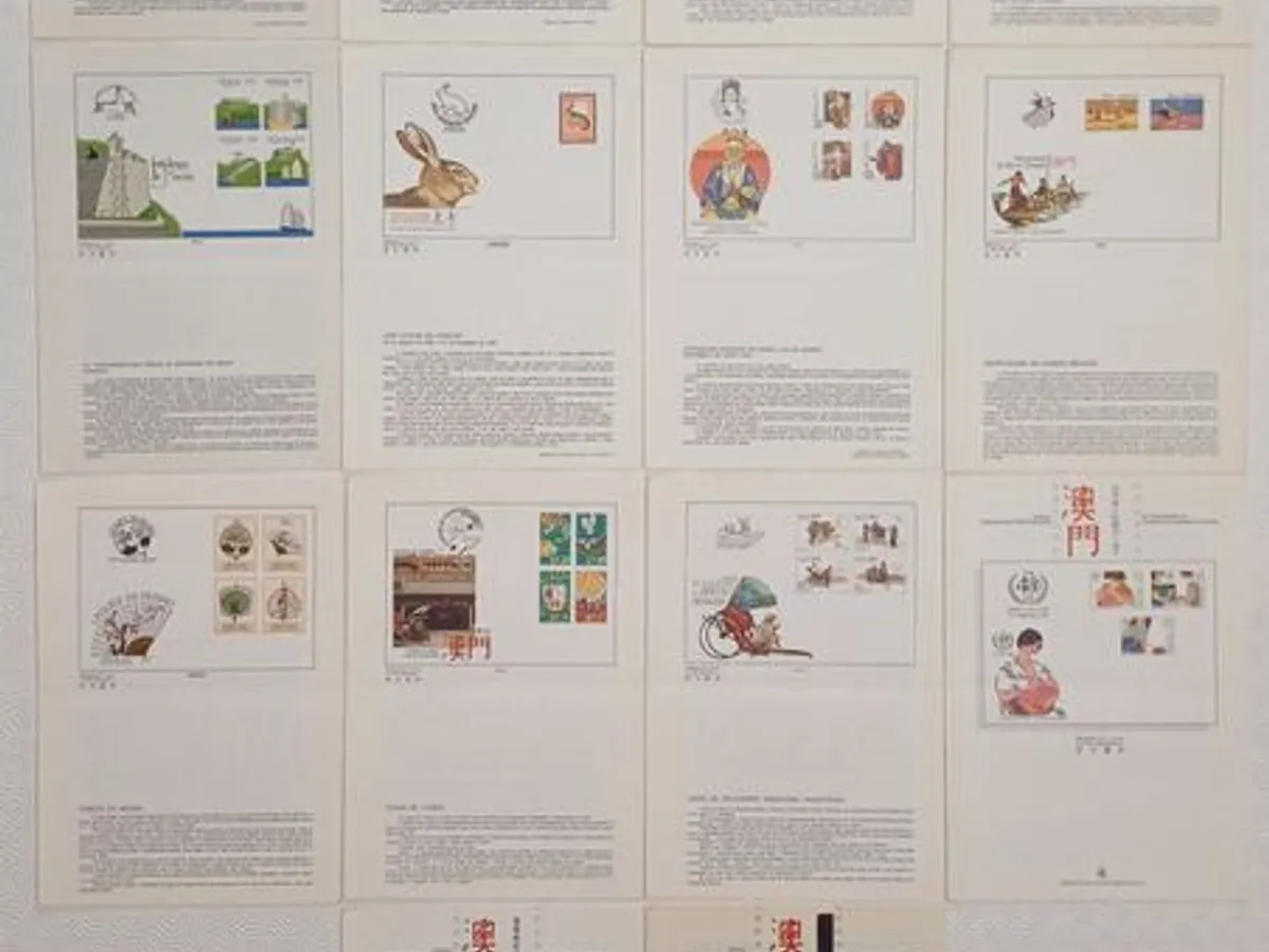 Filatelia - 54 pagelas de Macau