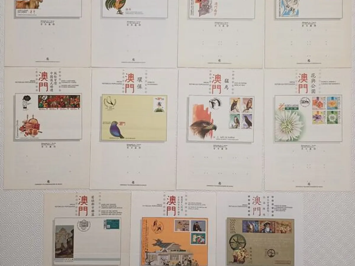 Filatelia - 54 pagelas de Macau