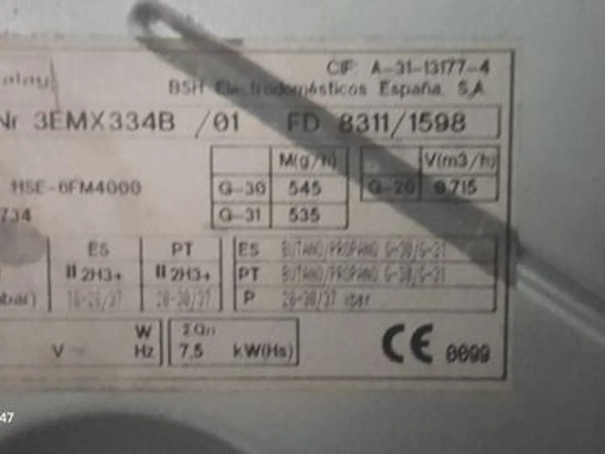 Placa a gás de botija Balay