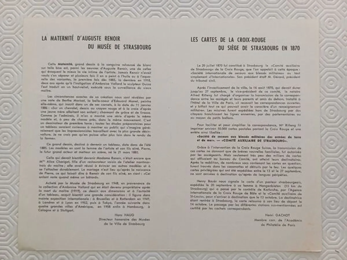 Documento da 1ª exposição filatélica europeia – A 