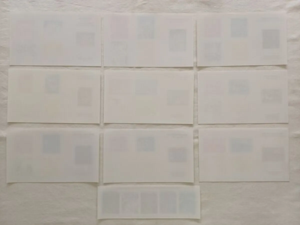 10 Provas de cor de selos franceses