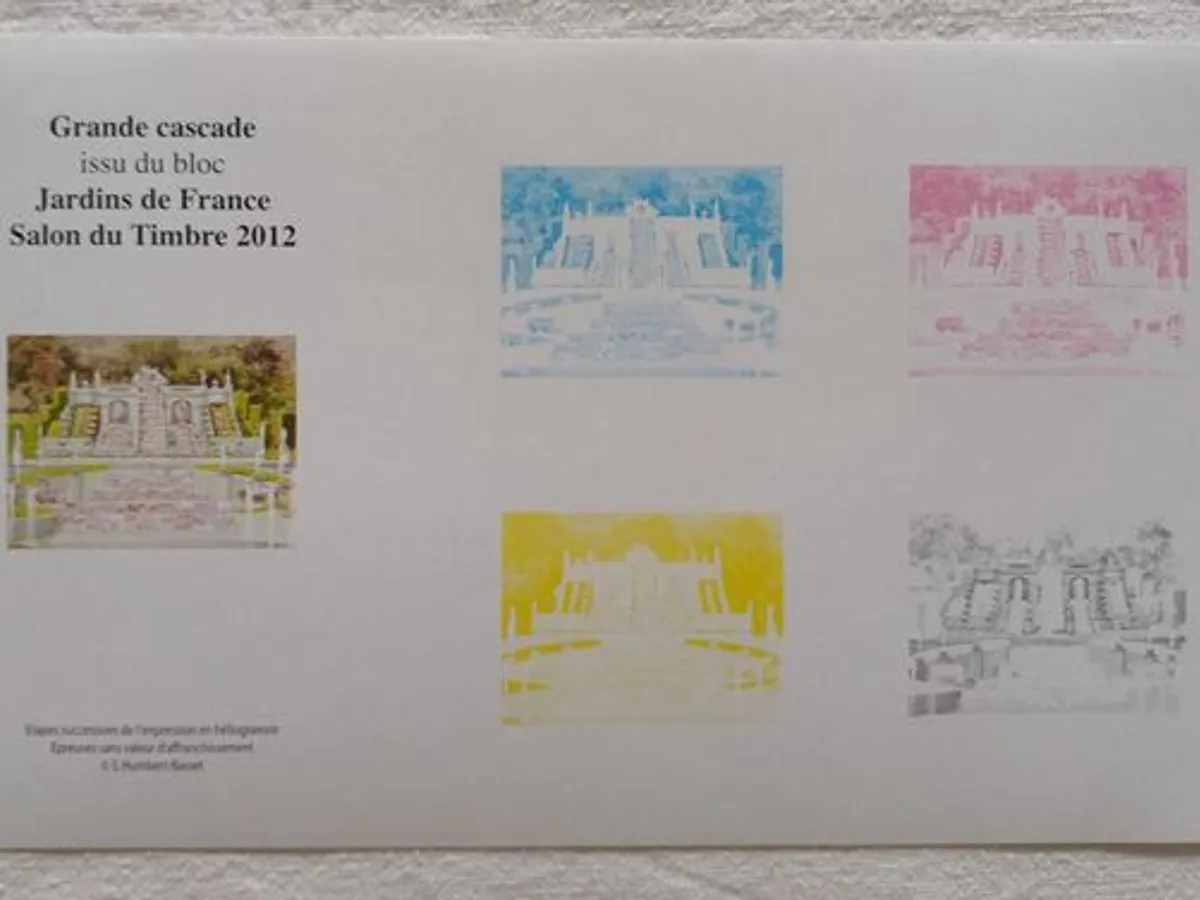 10 Provas de cor de selos franceses