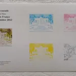 10 Provas de cor de selos franceses 4