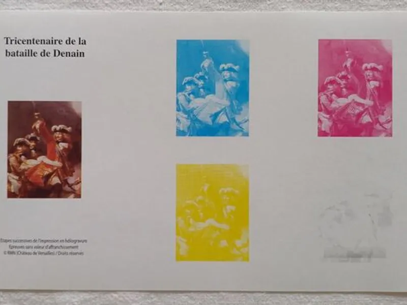 10 Provas de cor de selos franceses