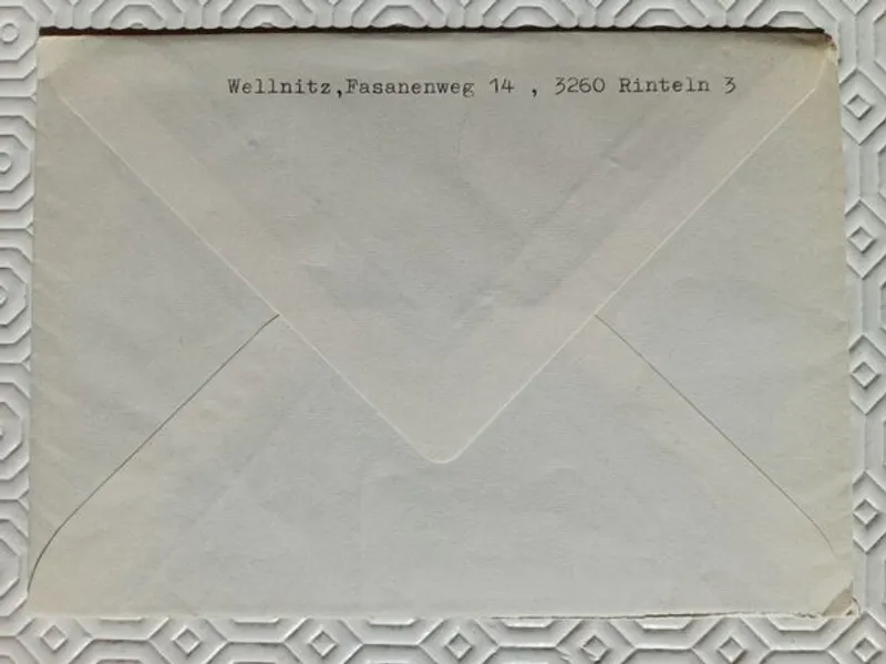 Envelope circulado com selo alemão alusivo ao Bice