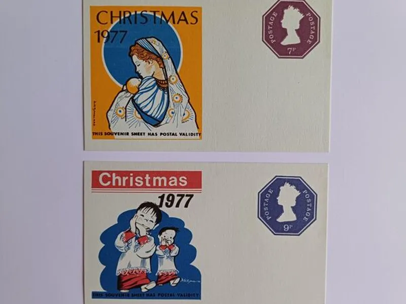 Filatelia - 2 Inteiros postal da Grã-Bretanha, de 