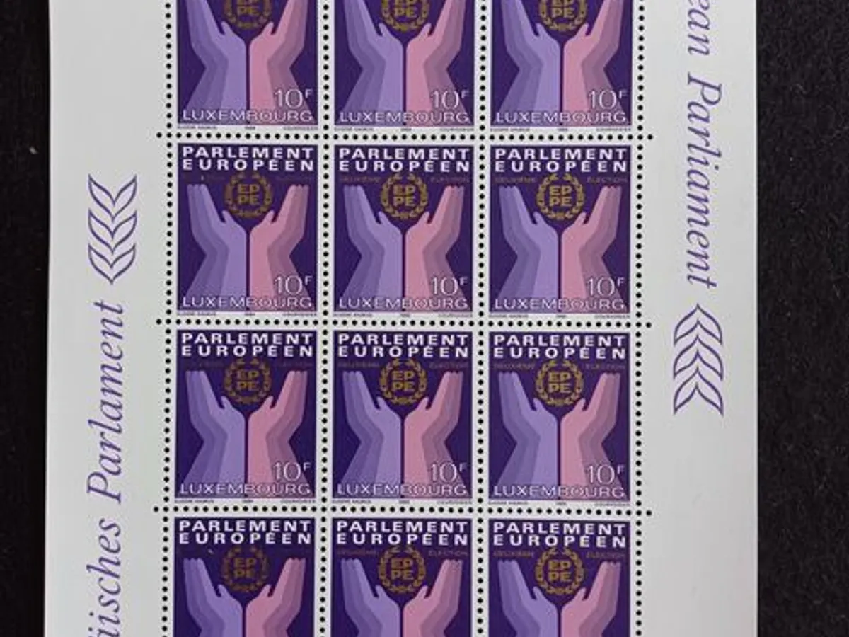 Filatelia - Luxemburgo – Folha nova Parlamento Eur
