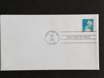 Filatelia - EUA – FDC Snowy Egret, $0,37, 2003