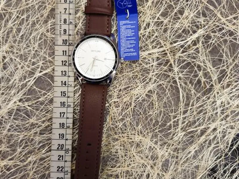 Relógio de pulso masculino castanho em pele da Skyline 