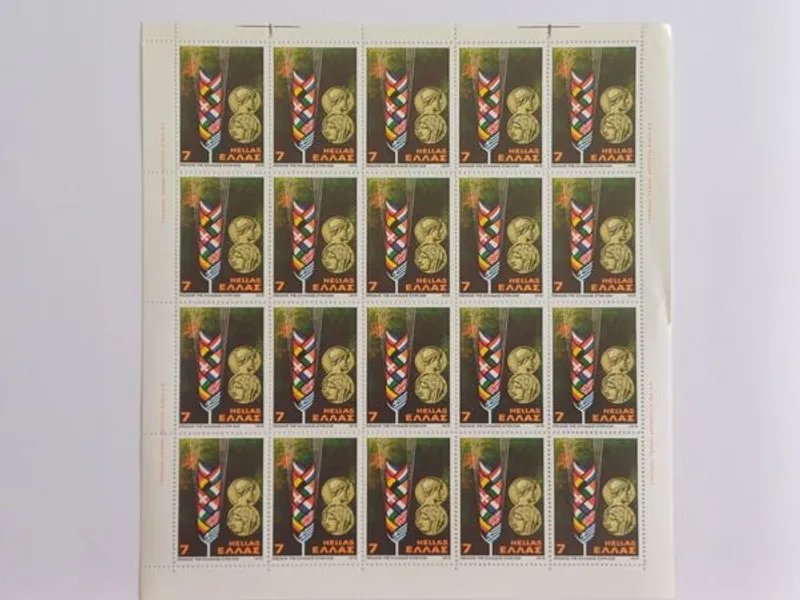 Filatelia - Grécia 2 folhas - Mercado Comum e Elei