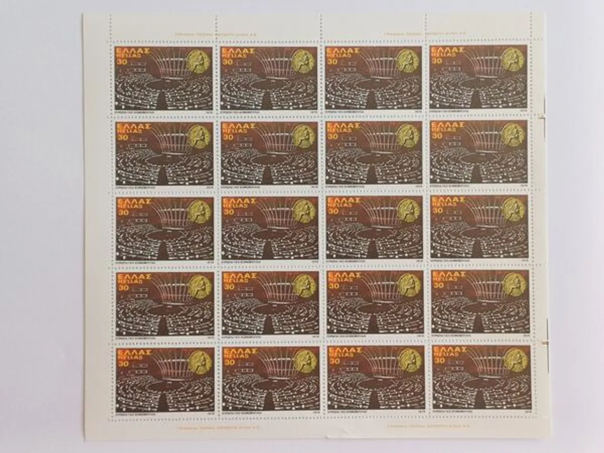 Filatelia - Grécia 2 folhas - Mercado Comum e Elei
