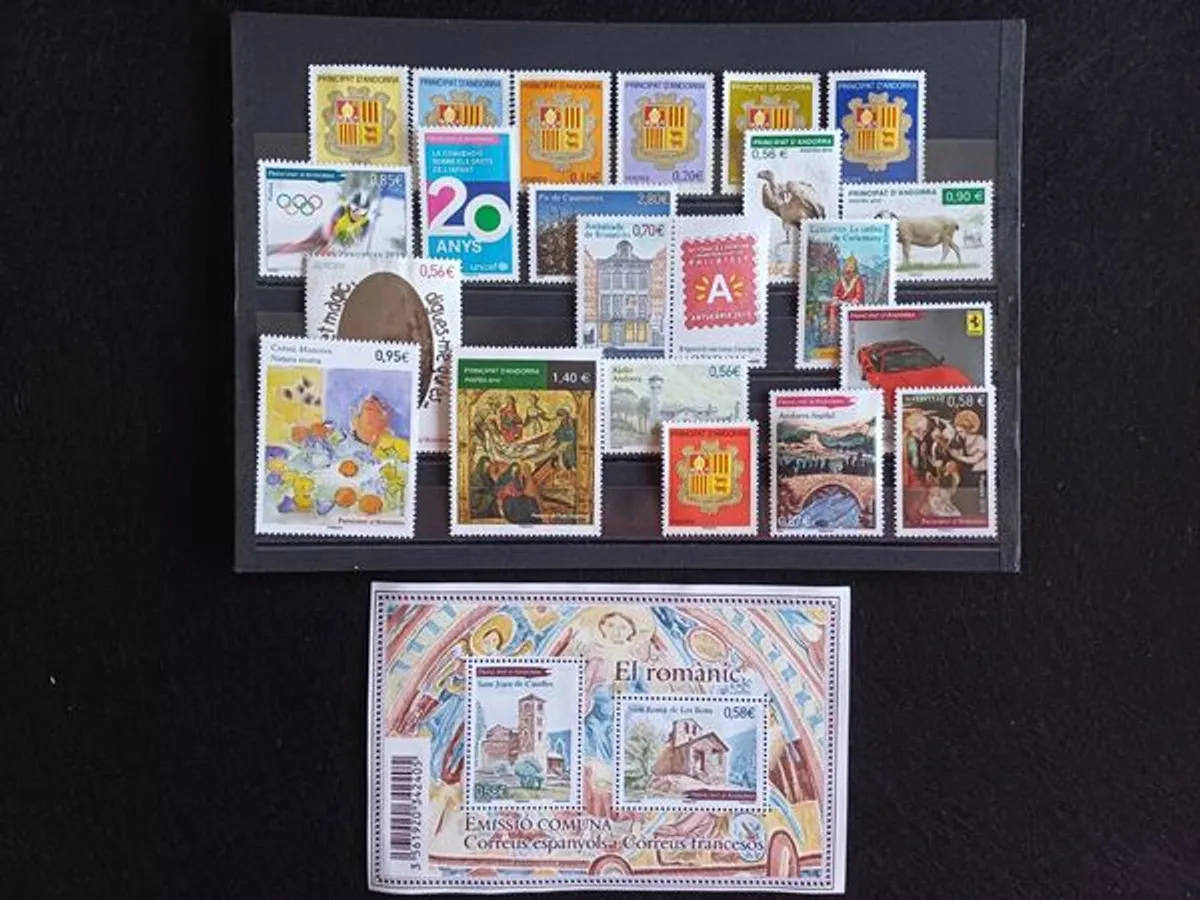 Selos Andorra Francesa – Ano 2010 novo sem goma