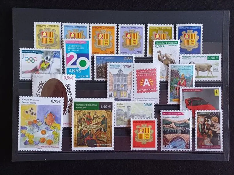 Selos Andorra Francesa – Ano 2010 novo sem goma
