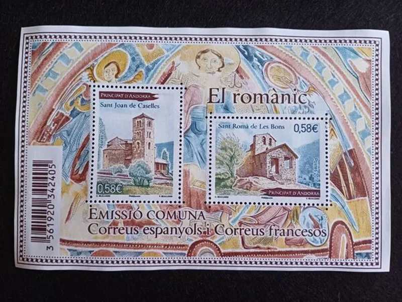 Selos Andorra Francesa – Ano 2010 novo sem goma