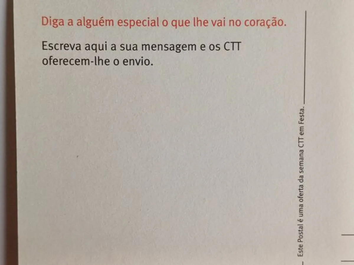 Postal CTT “Estás para sempre no meu coração 2008