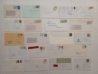 21 envelopes circulados alemães
