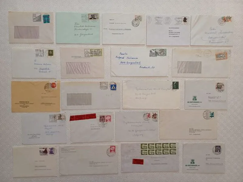 21 envelopes circulados alemães