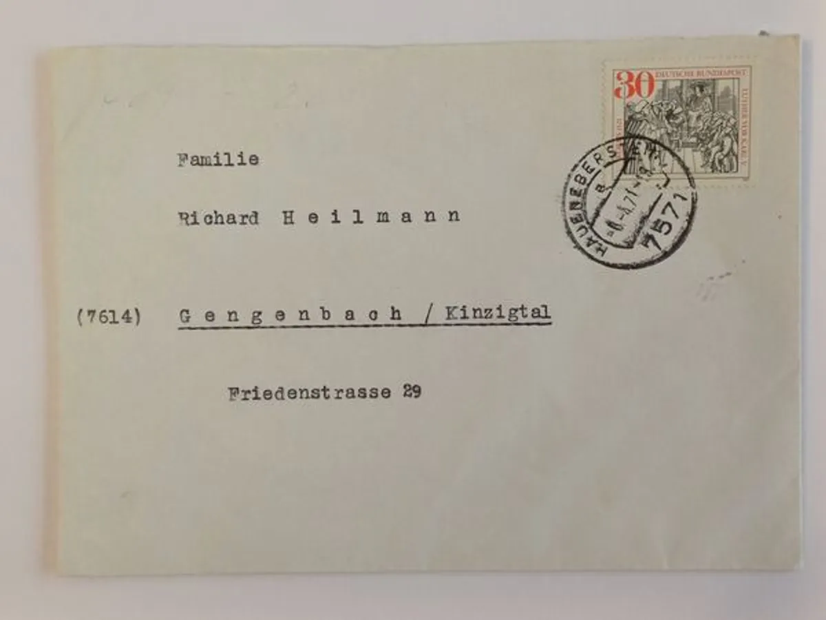 21 envelopes circulados alemães