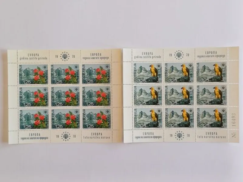 36 Mini-folhas da Jugoslávia 1970 a 1980