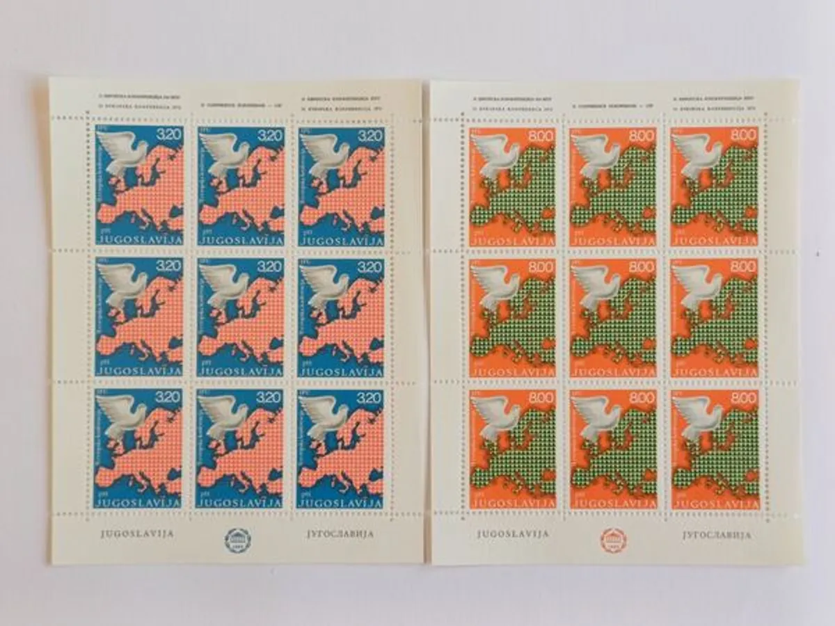 36 Mini-folhas da Jugoslávia 1970 a 1980