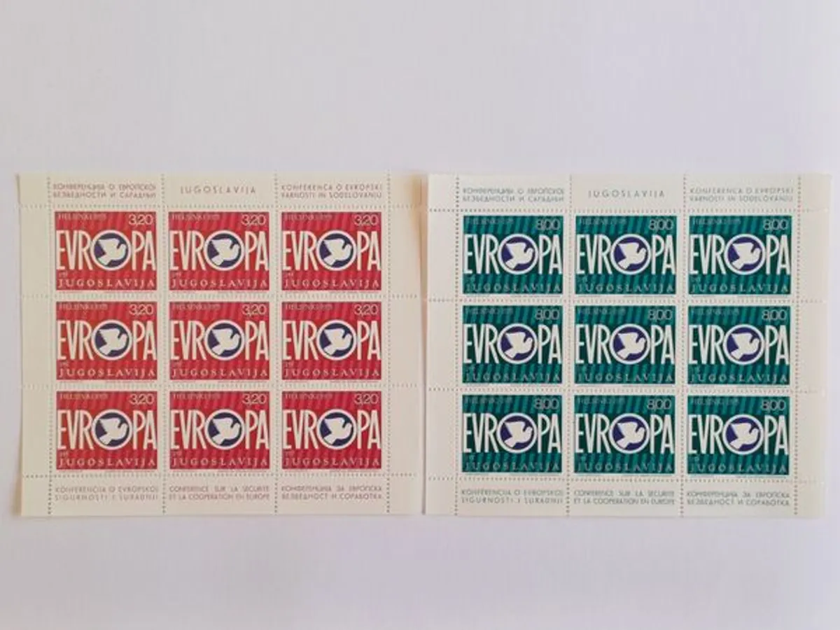 36 Mini-folhas da Jugoslávia 1970 a 1980