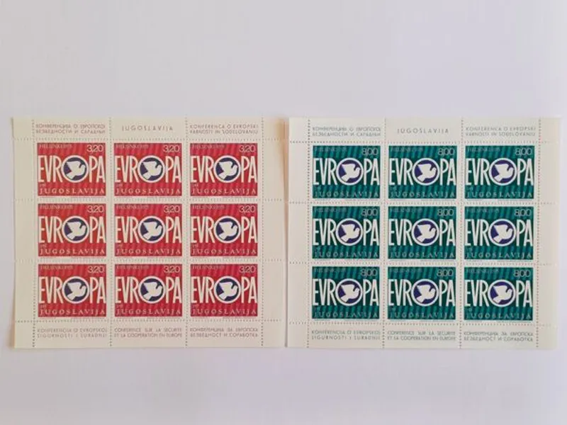 36 Mini-folhas da Jugoslávia 1970 a 1980